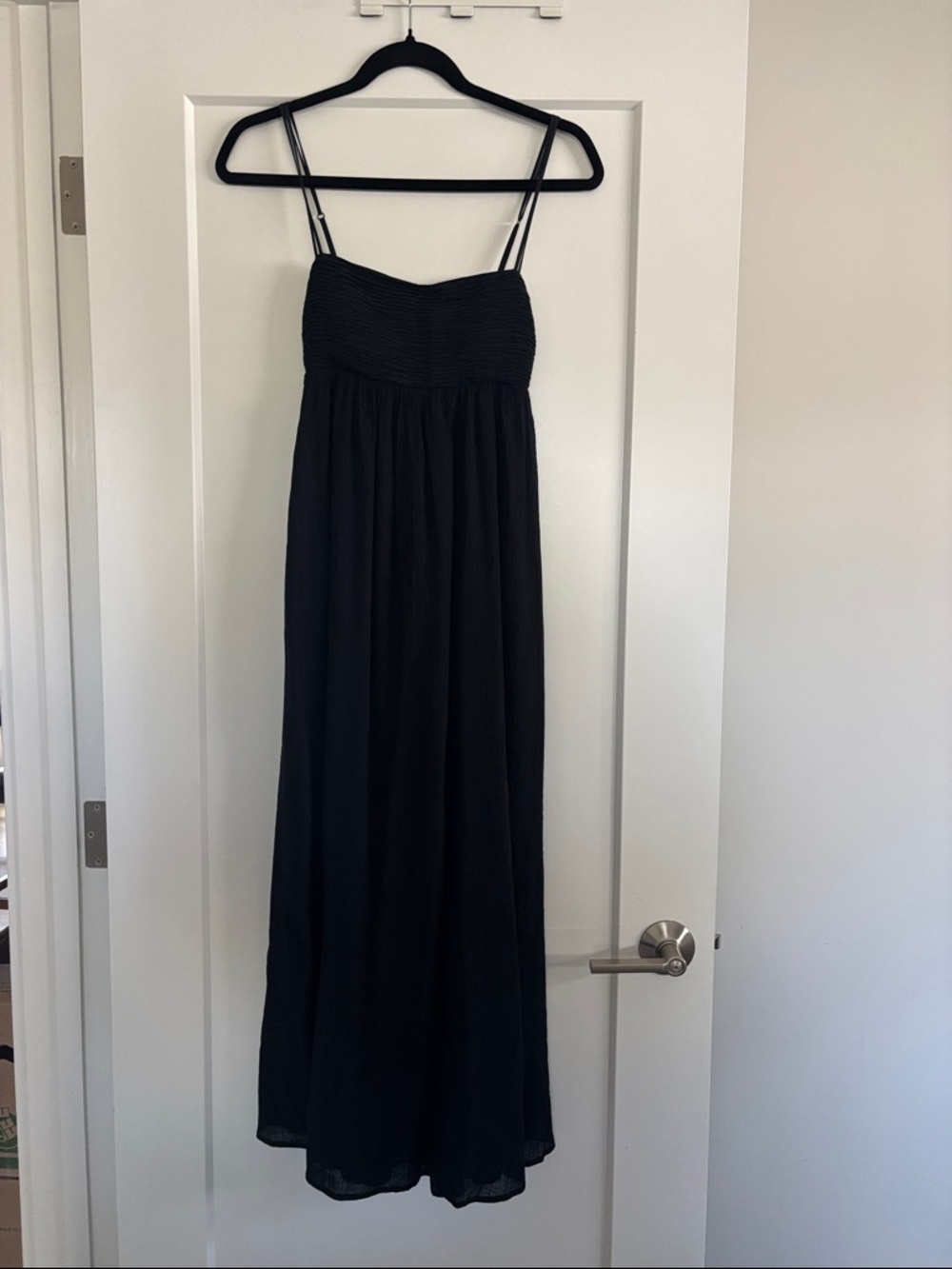 Abercrombie & Fitch Black Empire-Waist Maxi Dress